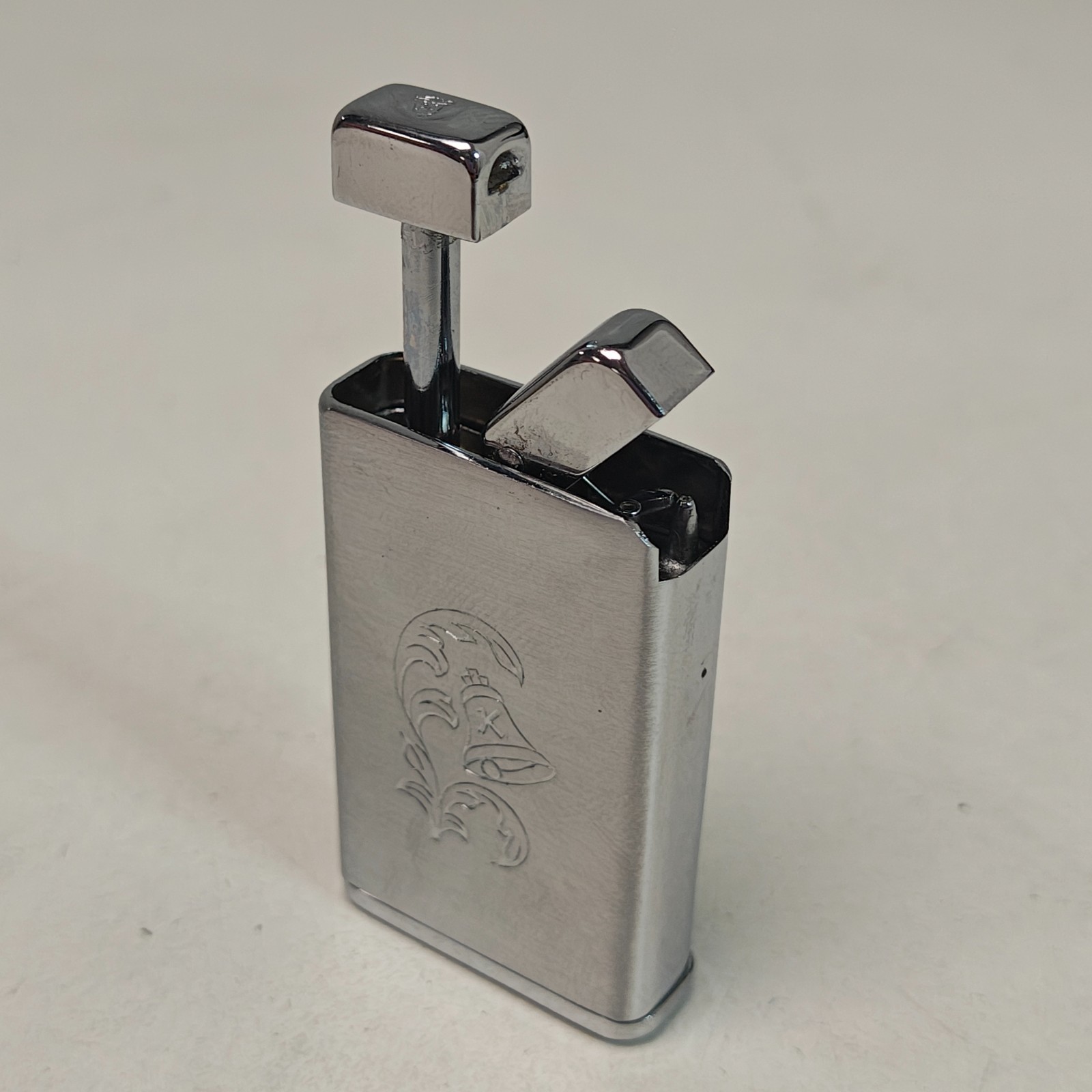 Vintage Kanebo Perfume Atomizer Pocket Purse Sprayer Silver Tone Japan Floral