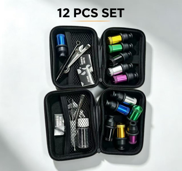 12Pc Sneak a Toke Mini One Hitter Metal Tobacco Portable✨ Smoking Pipe With Tool