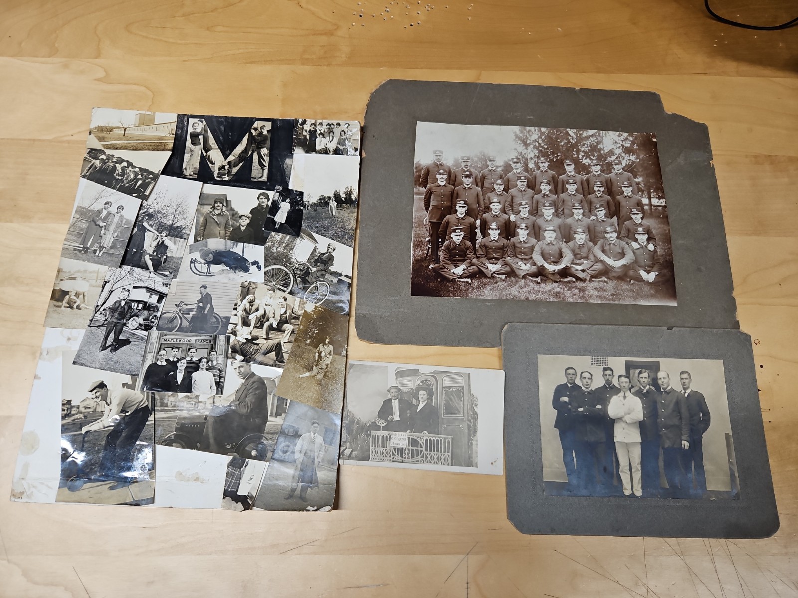 Antique c1900-1920 Occupational Transportation Photo Lot Trolley Autos Workers