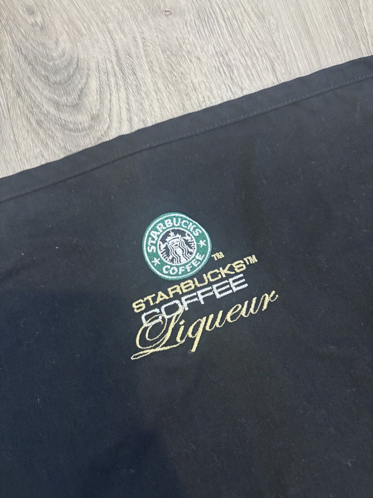 Vtg 2005 Starbucks Coffee Liqueur Promo Black Apron - Rare Uniform