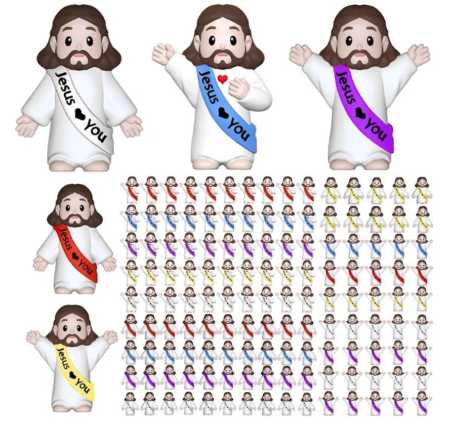 300 Pcs Little Jesus Figures – Mini Rubber Jesus Toys Jesus Love You Gifts