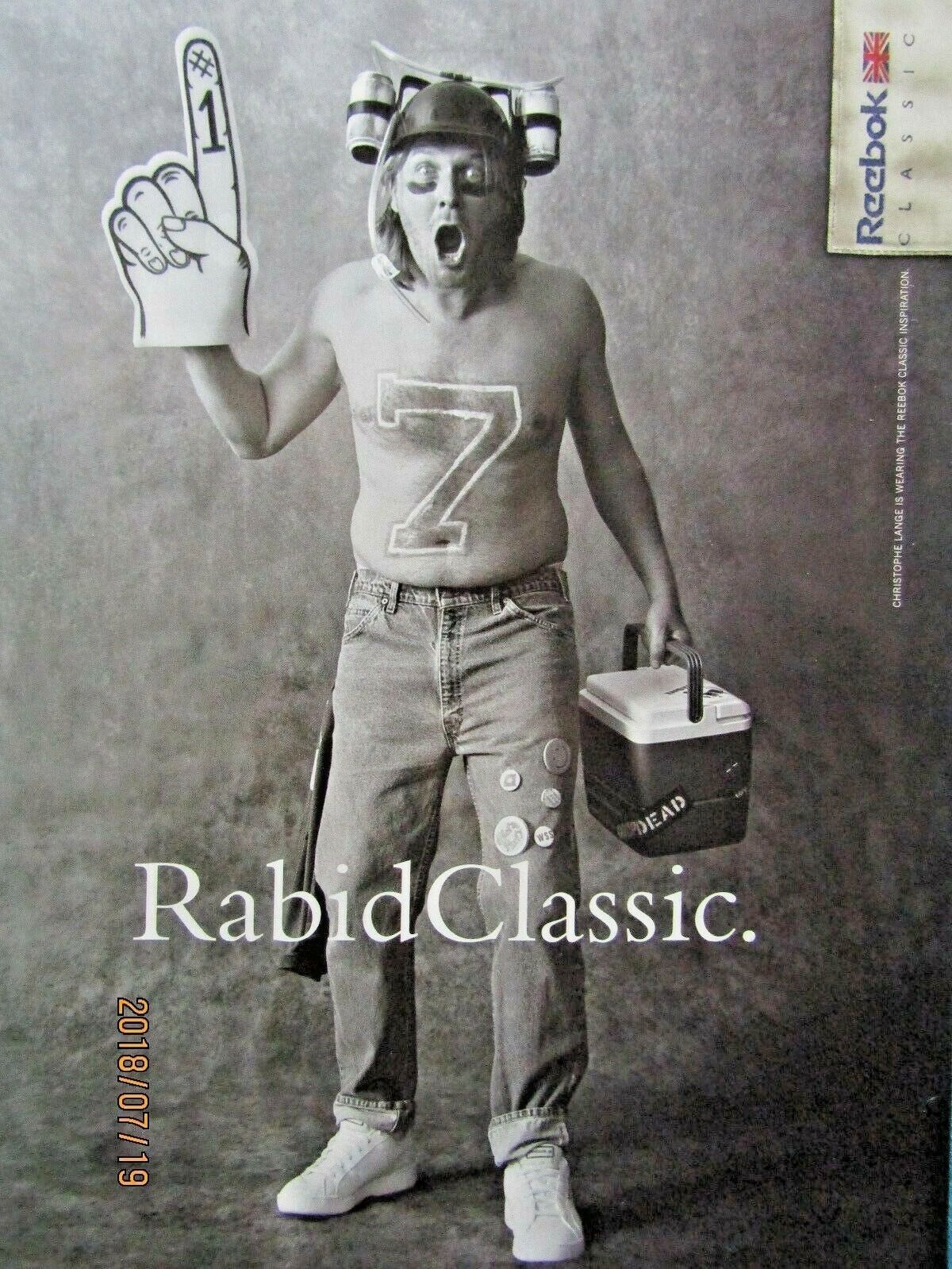 2001 Reebok Vintage RABID CLASSIC Christophe Lange Original Print Ad-8.5 x 11\