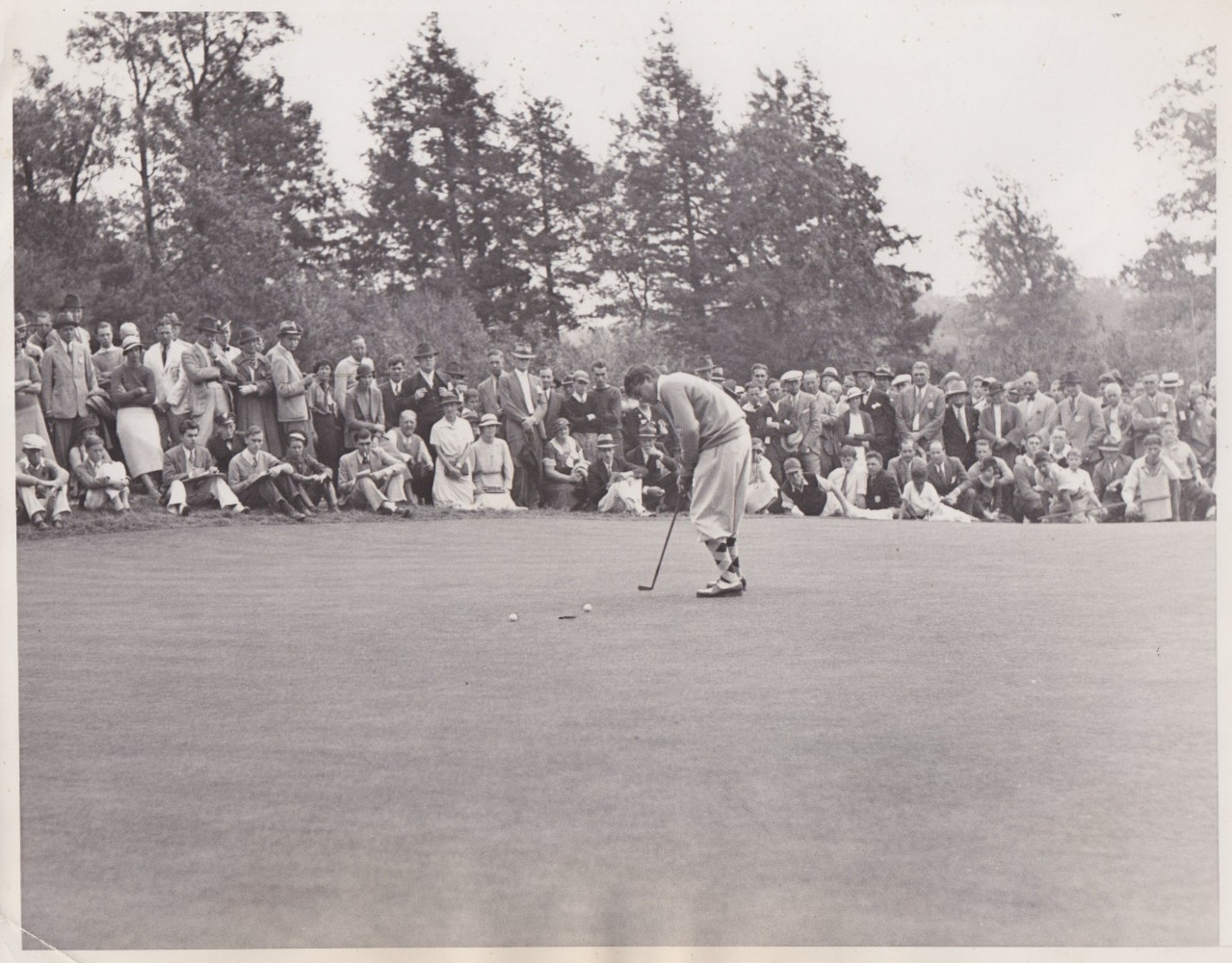 1934 Press Photo Lawson Little wins U.S. Amateur Golf Championship at Brookline
