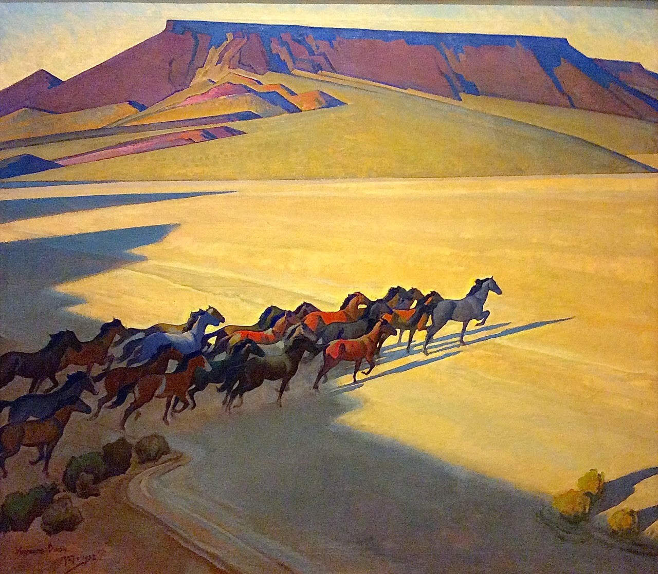 Wild Horses Of Nevada : Maynard Dixon : 1927 : Archival Quality Art Print 11x17