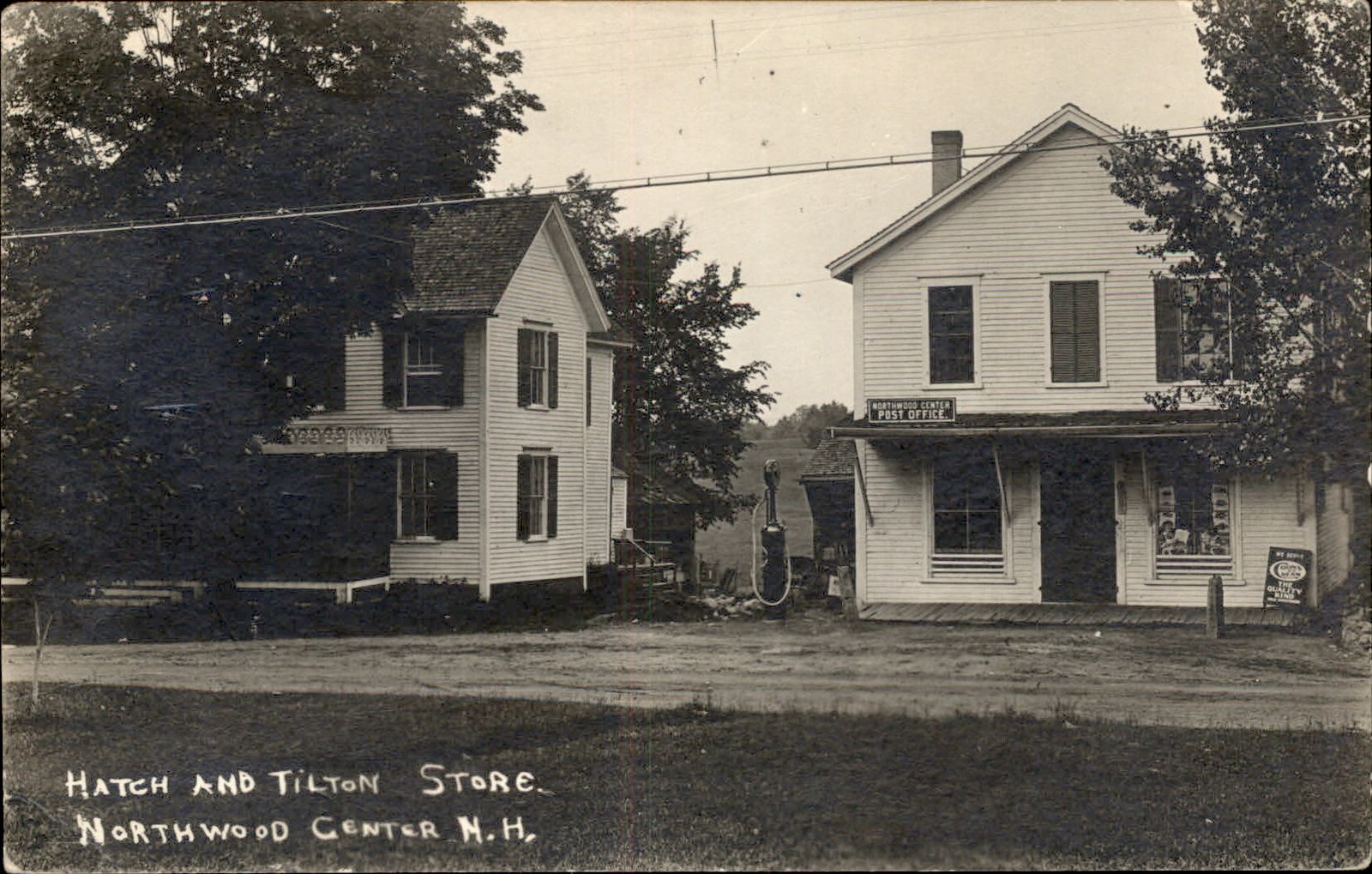 Northwood Center NH Post Office and Store c1900s-10s Real Photo Postcard bhn