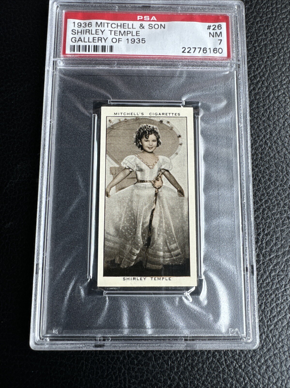 PSA 7 SHIRLEY TEMPLE 1936 Mitchell Cigarette Card #26 Rare Graded Vintage