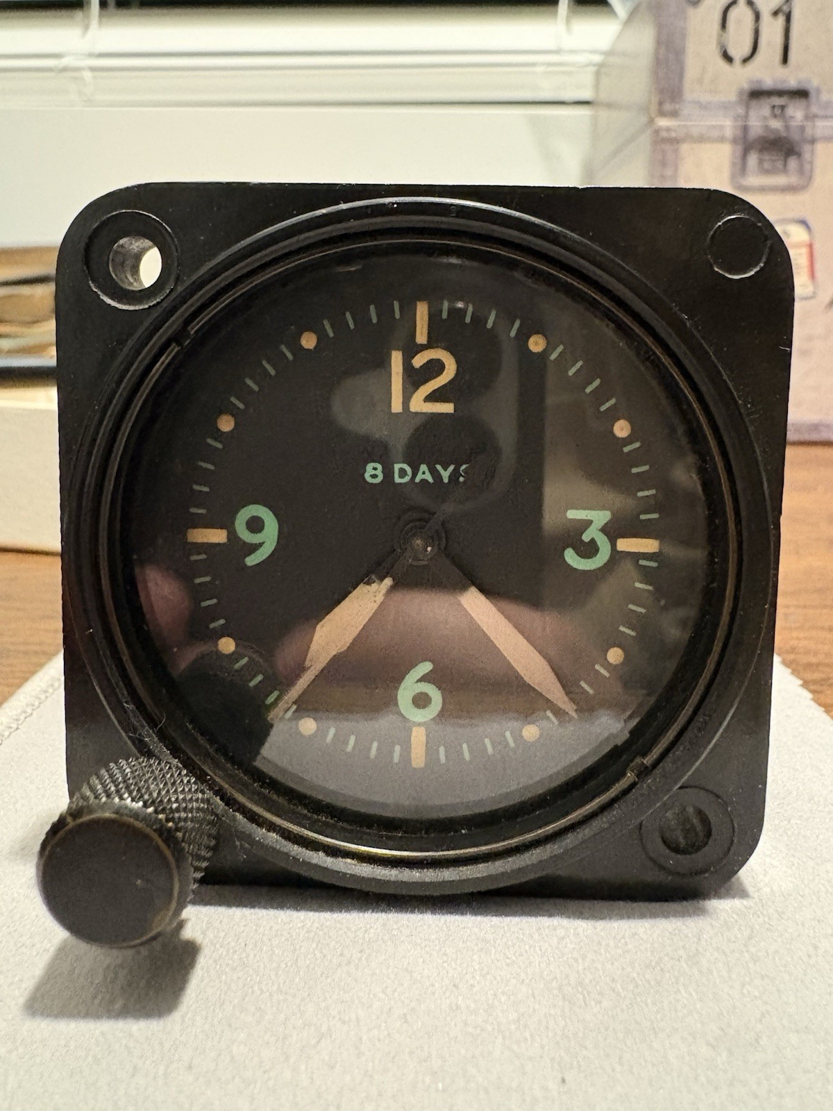 WWII Waltham Type A-11 8 Day Aircraft Cockpit Clock Military Running