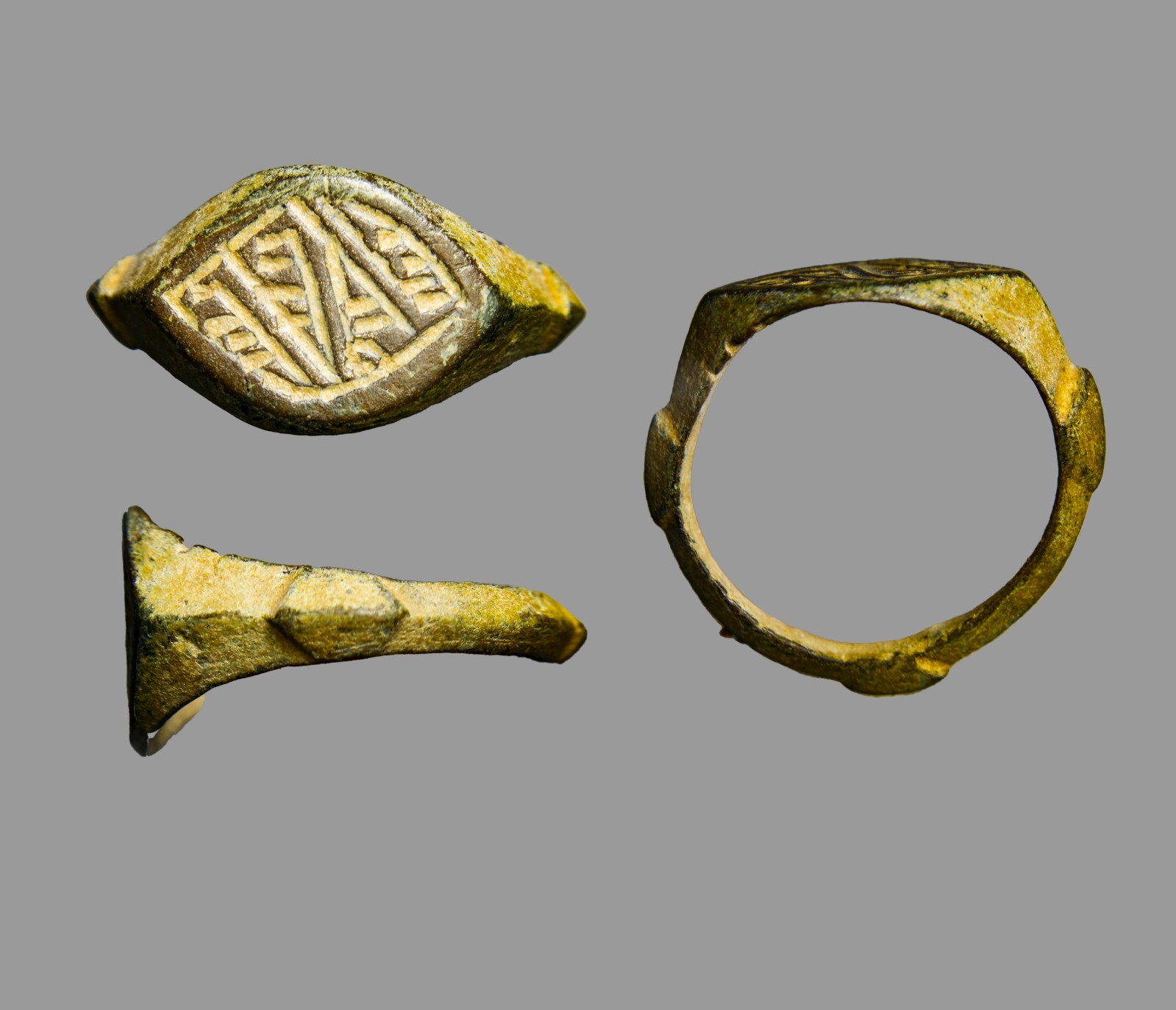 RARE 200BC Antiquity Artifact Second Temple Judaea Biblical Bronze Seal Ring