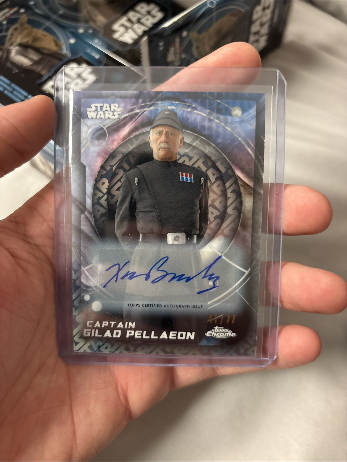 Topps 2026 Chrome Star Wars Xander Berkeley Auto Captain Gilad Pellaeon #104 /77