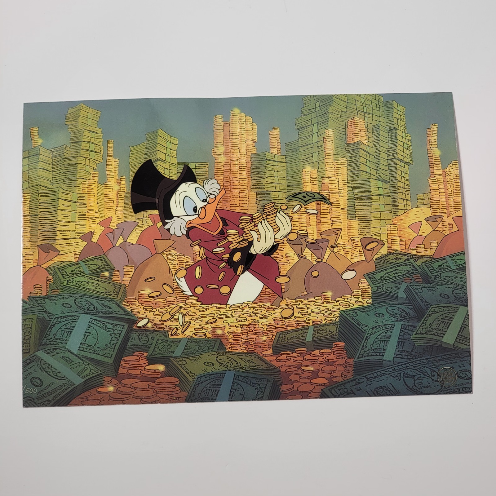 Vtg Uncirculated Walt Disney Studios Animation Scrooge McDuck Money Postcard PA