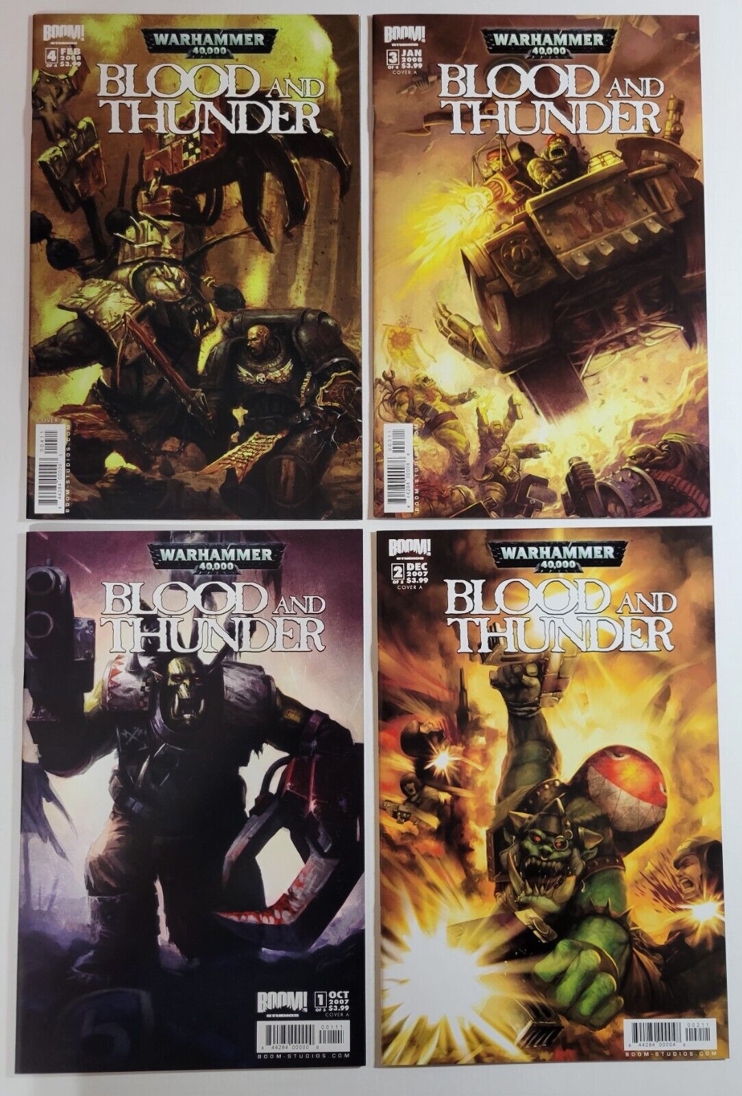 Warhammer 40k Blood and Thunder #1 #2 #3 #4 Complete Cover A Set Boom Studios