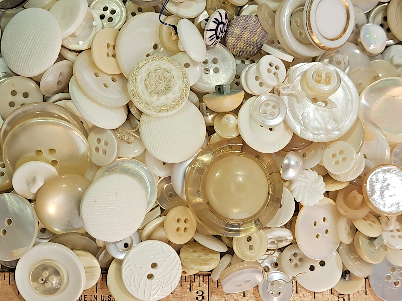 250 Buttons - Mostly Vintage from Estate Collection - #35