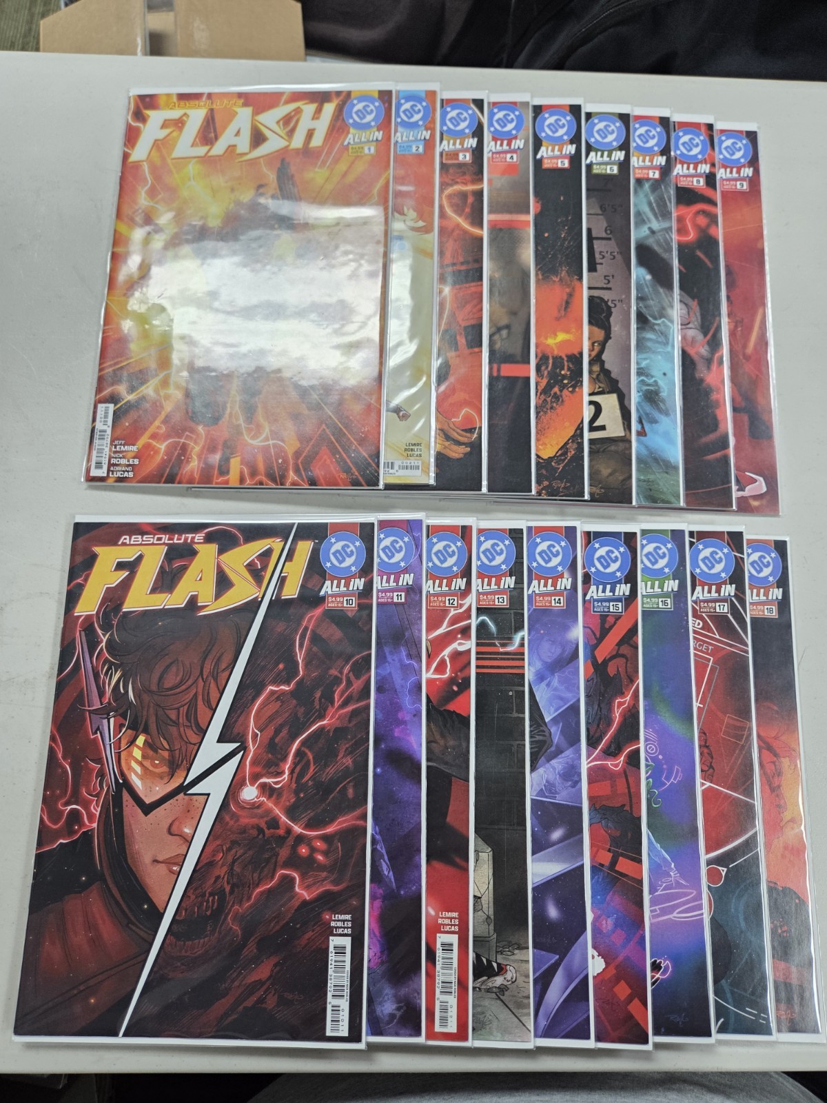 2025 Absolute Flash 1-18 Complete Full Run ALL 1st PRINT Main Cover A Set Unread