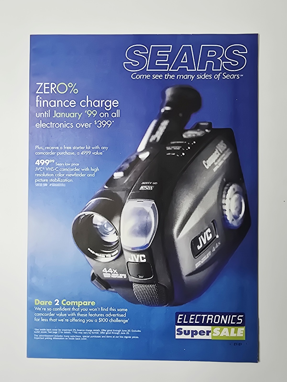 Sears 1998 JVC Camcorder Nikon Toshiba Pentium II Electronics Circular Ad