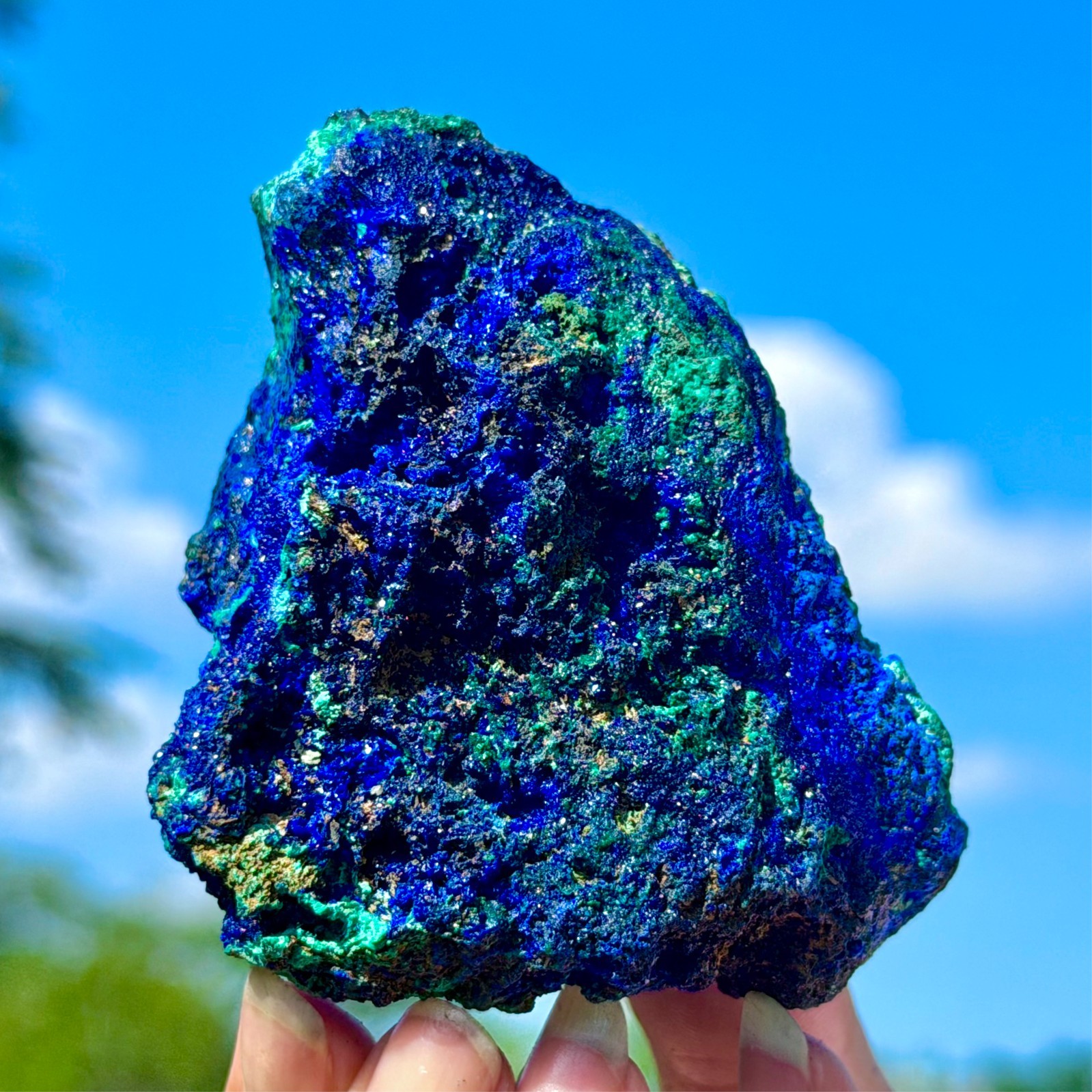 197G BEST NATURAL Azurite/Malachite Crystal Quartz Minerals Specimens