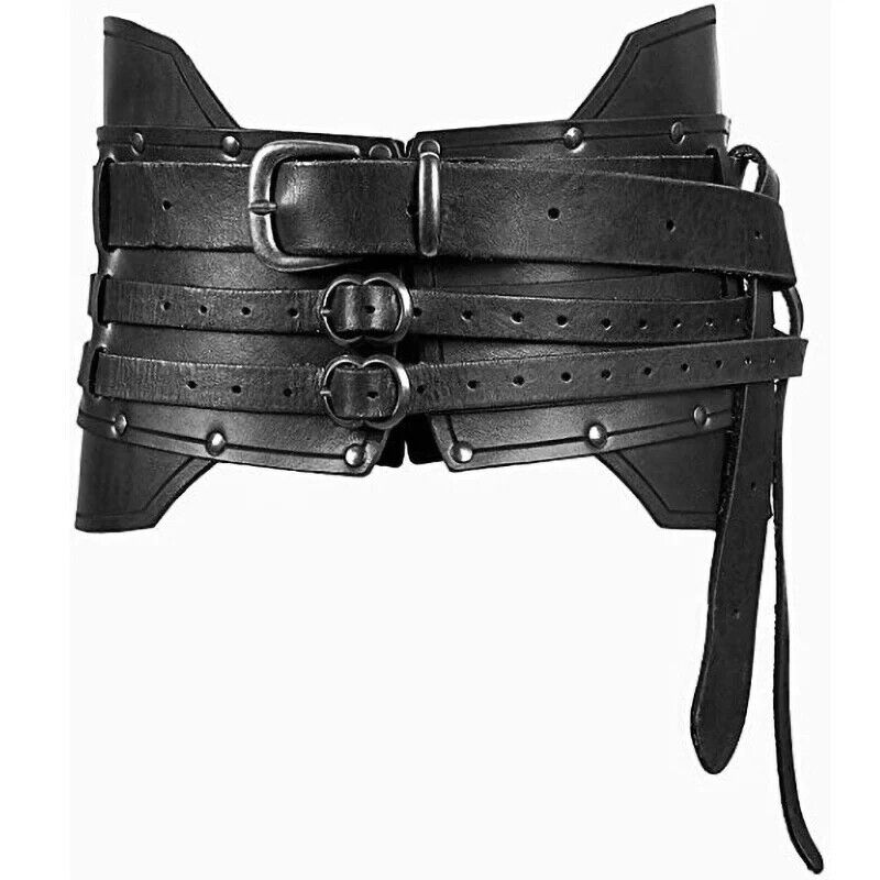 Medieval PU wide waistband steampunk clothing accessory for women