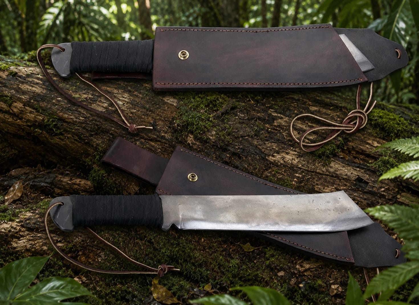 Rambo IV Machete Knife Replica | Handmade Leather Sheath | Movie Prop | MTO