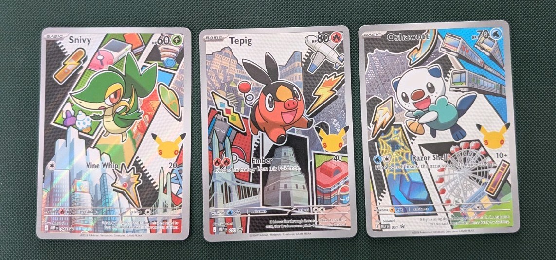 Pokémon TCG First Partner Illustration Collection Series 2 Unova Gen 5 Set