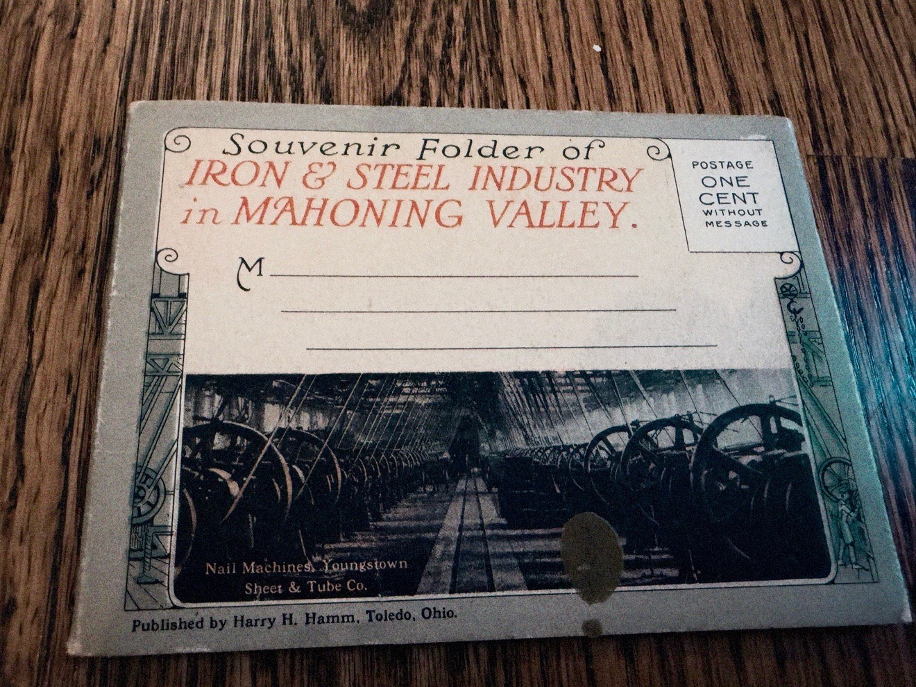 Vintage Mahoning Valley Steel Souvenir Folder Postcards Youngstown Ohio