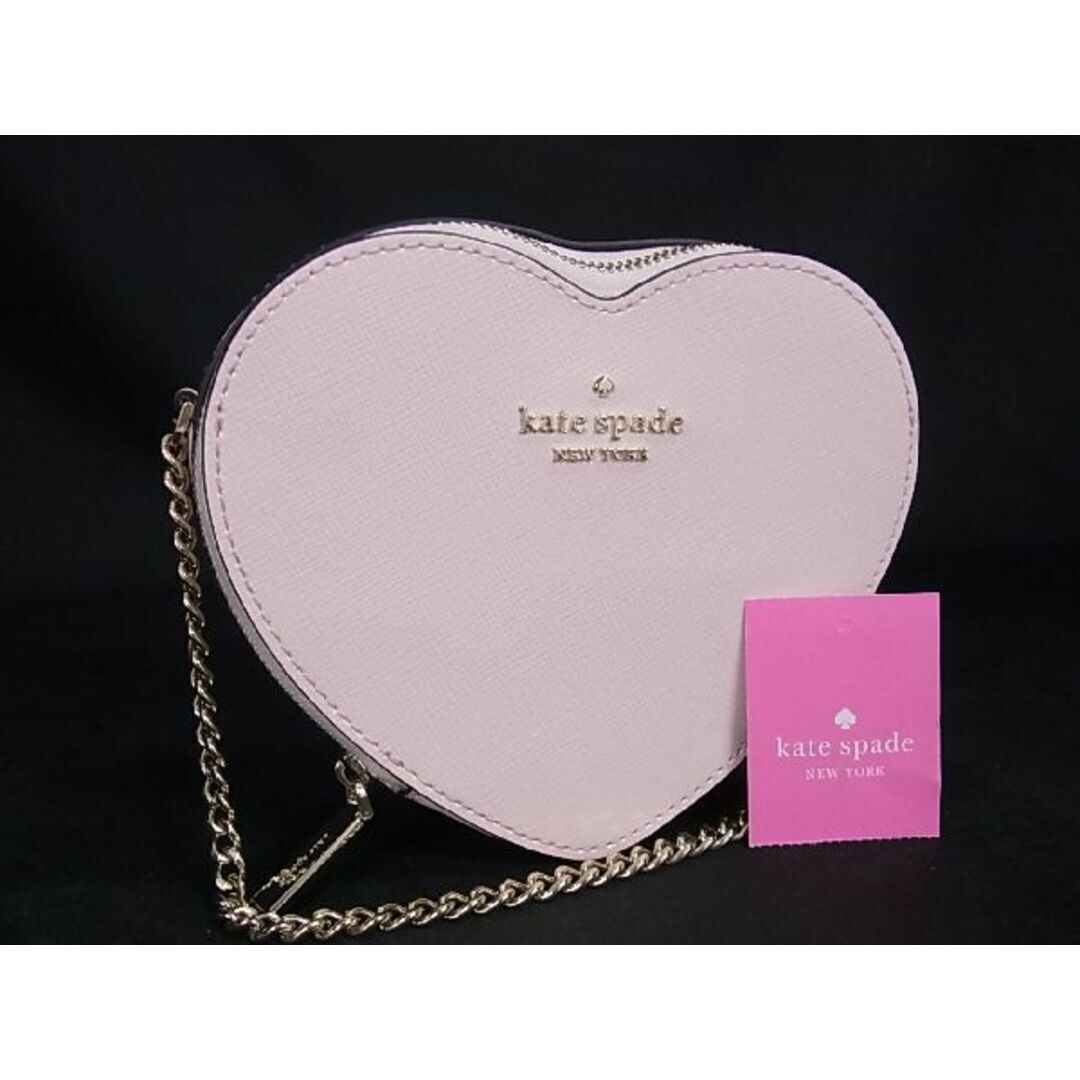 New   kate spade Kate Spade K6063 Leather Heart Chain Shoulder Bag Pochette L