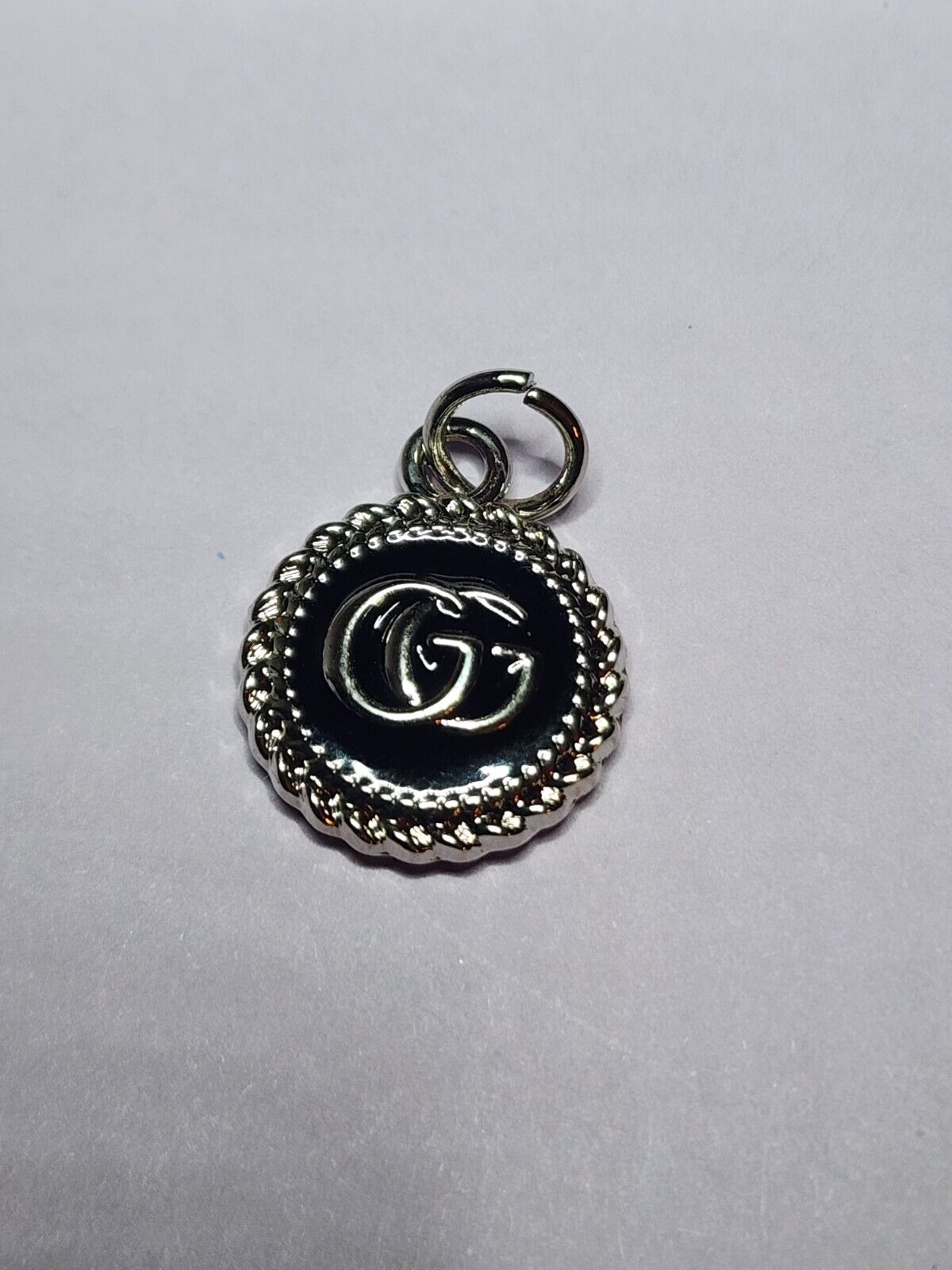 GUCCI BLACK AND SILVER ZIP PULL 16 MM 1 PC