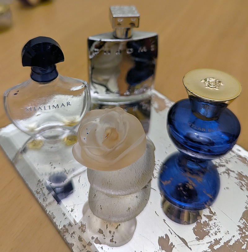 Vintage Lot 4 Small Perfume Bottles - VERSACE GUERLAIN KENZO AZZARO