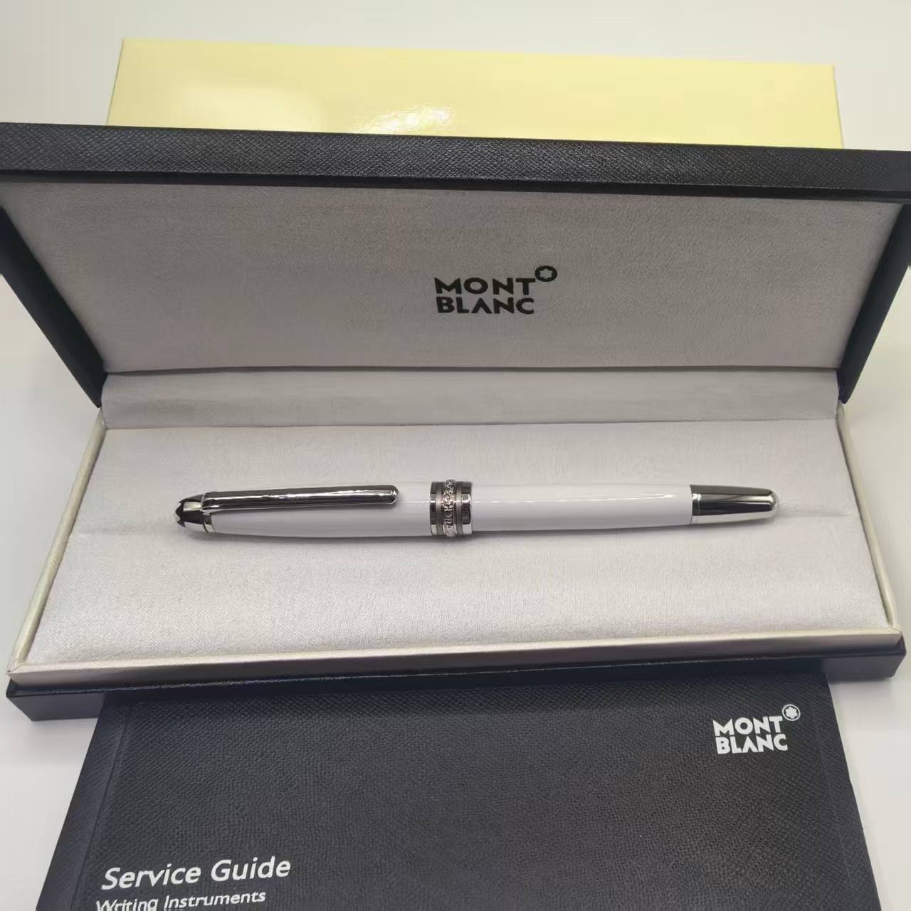 Montblanc Meisterstuck 163 Solitaire Tribute Rollerball Pen White NIB Luxury