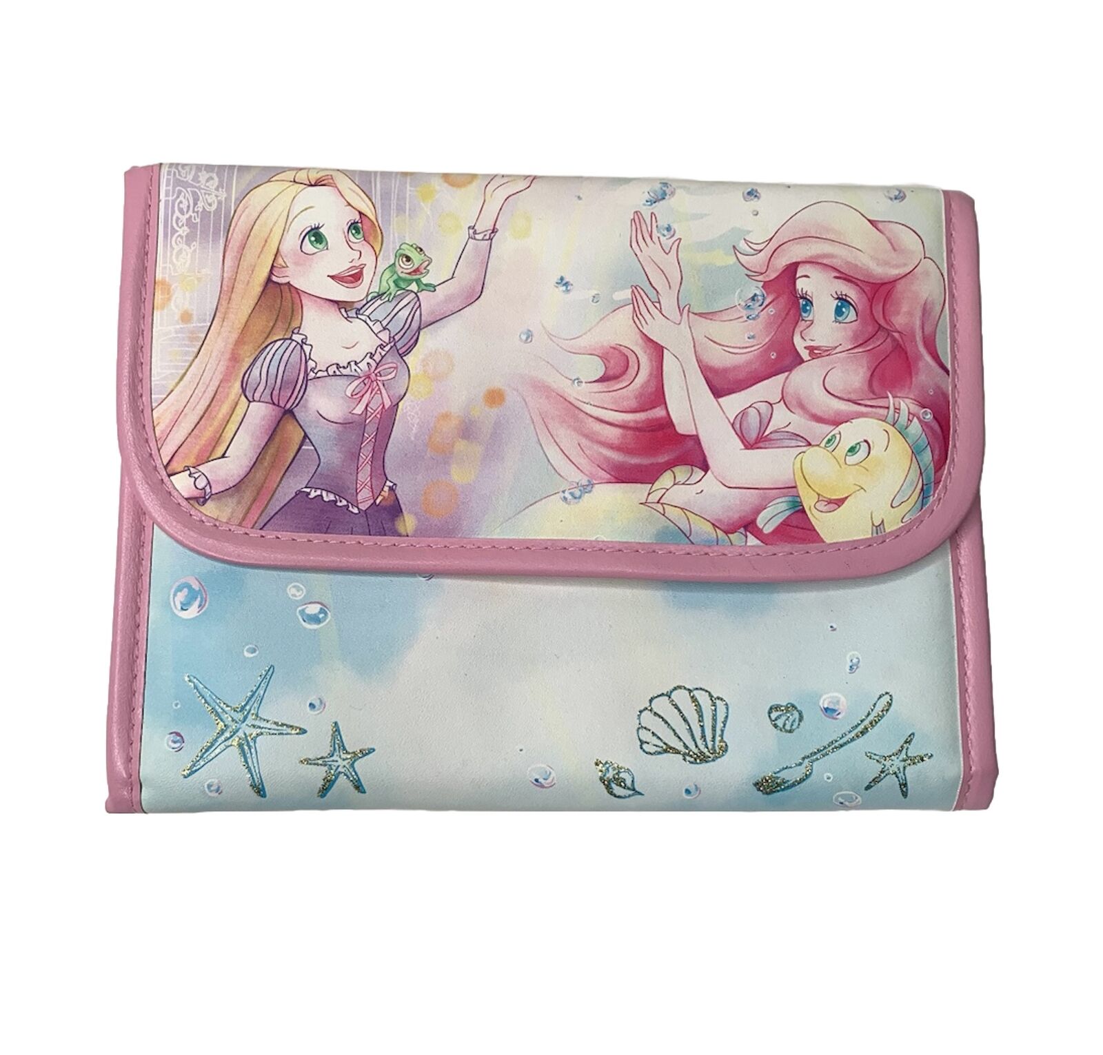 Disney Princess Clutch Bag Wallet Ariel Jasmine Rapunzel Belle Disneyland Japan