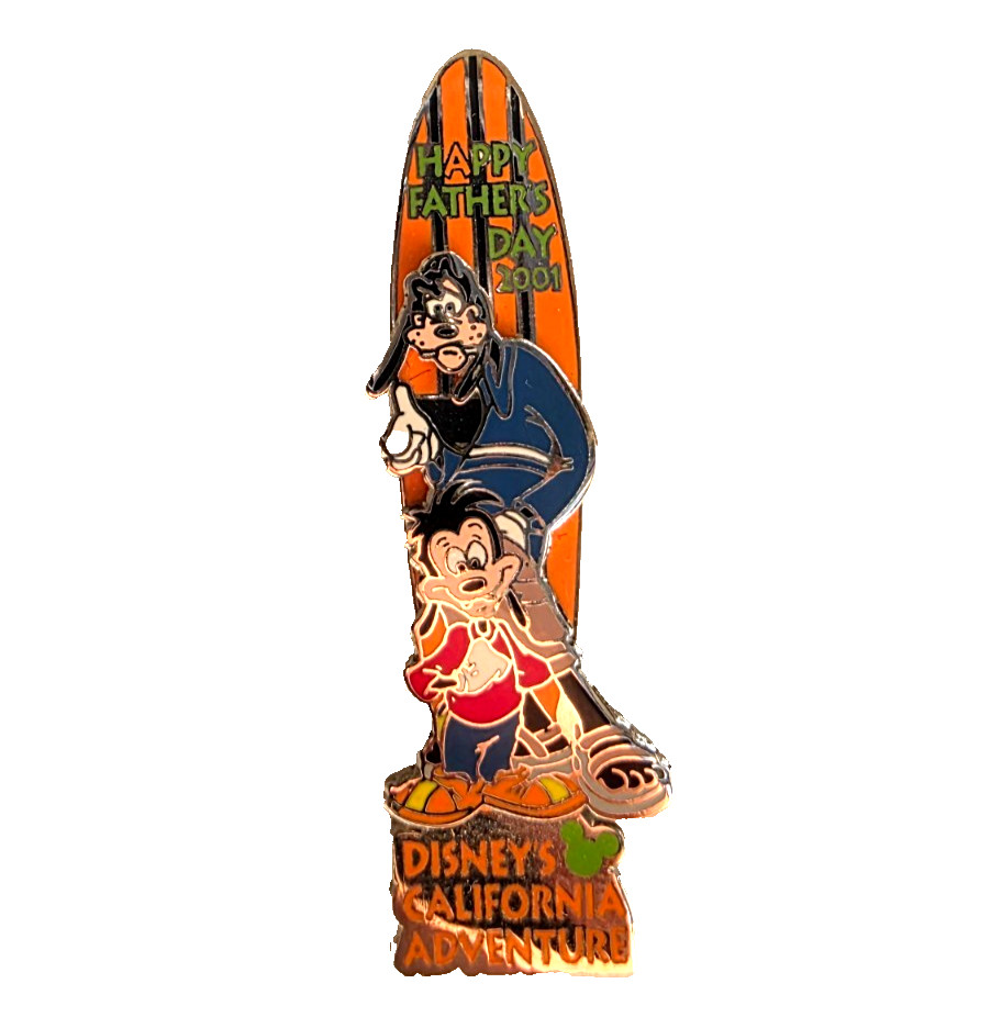 Disney Pin - Father's Day 2001 (Goofy & Max) Surfboard California Adventure DCA