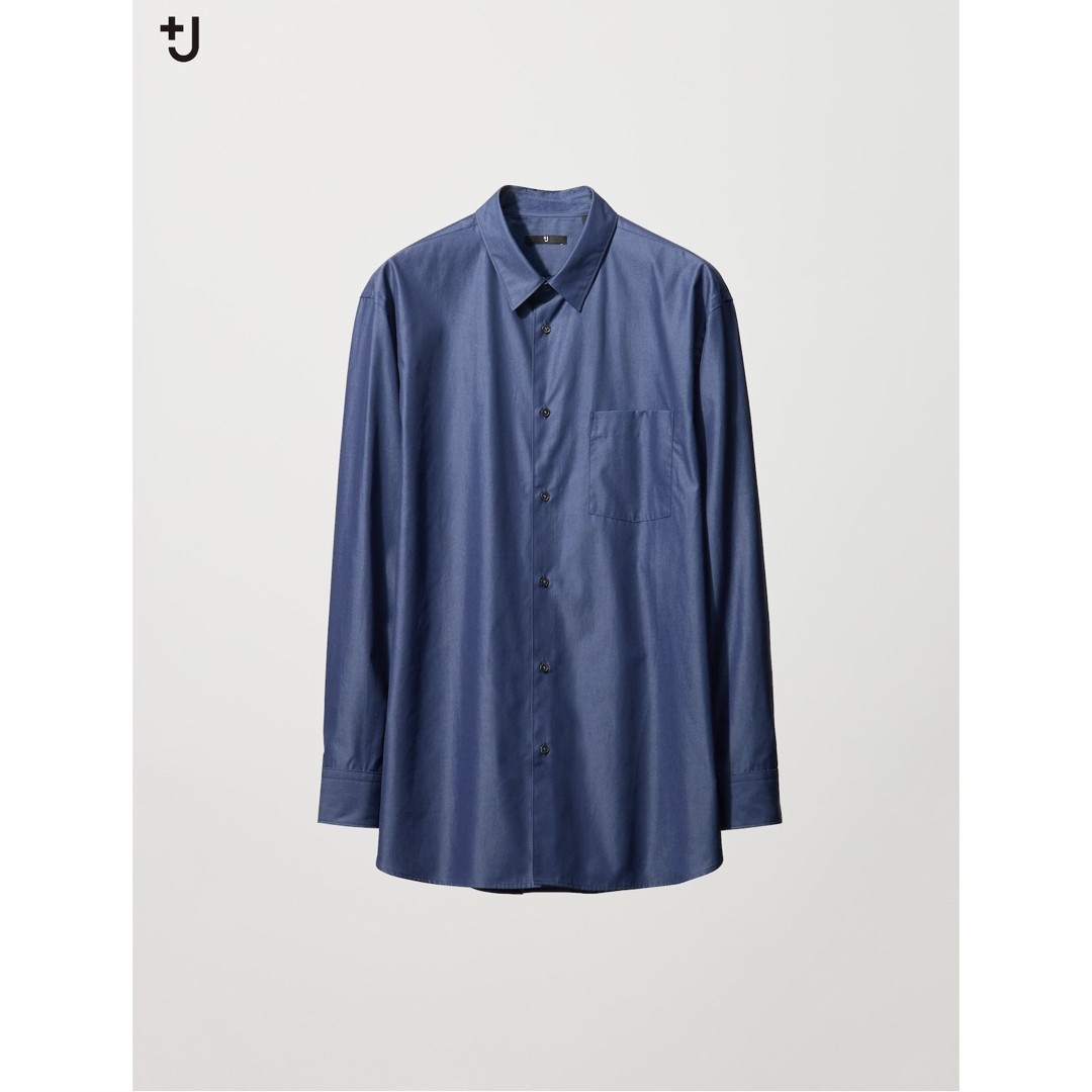 New UNIQLO Plus J Broad Shirt / Regular Collar Blue L