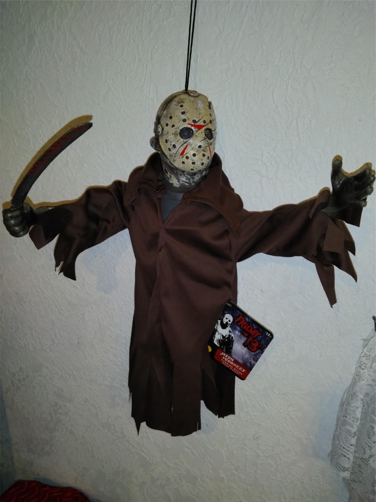 JASON VOORHEES FRIDAY 13TH HALLOWEEN HORROR HANGING PROP FIGURE DOLL RARE DISPLA