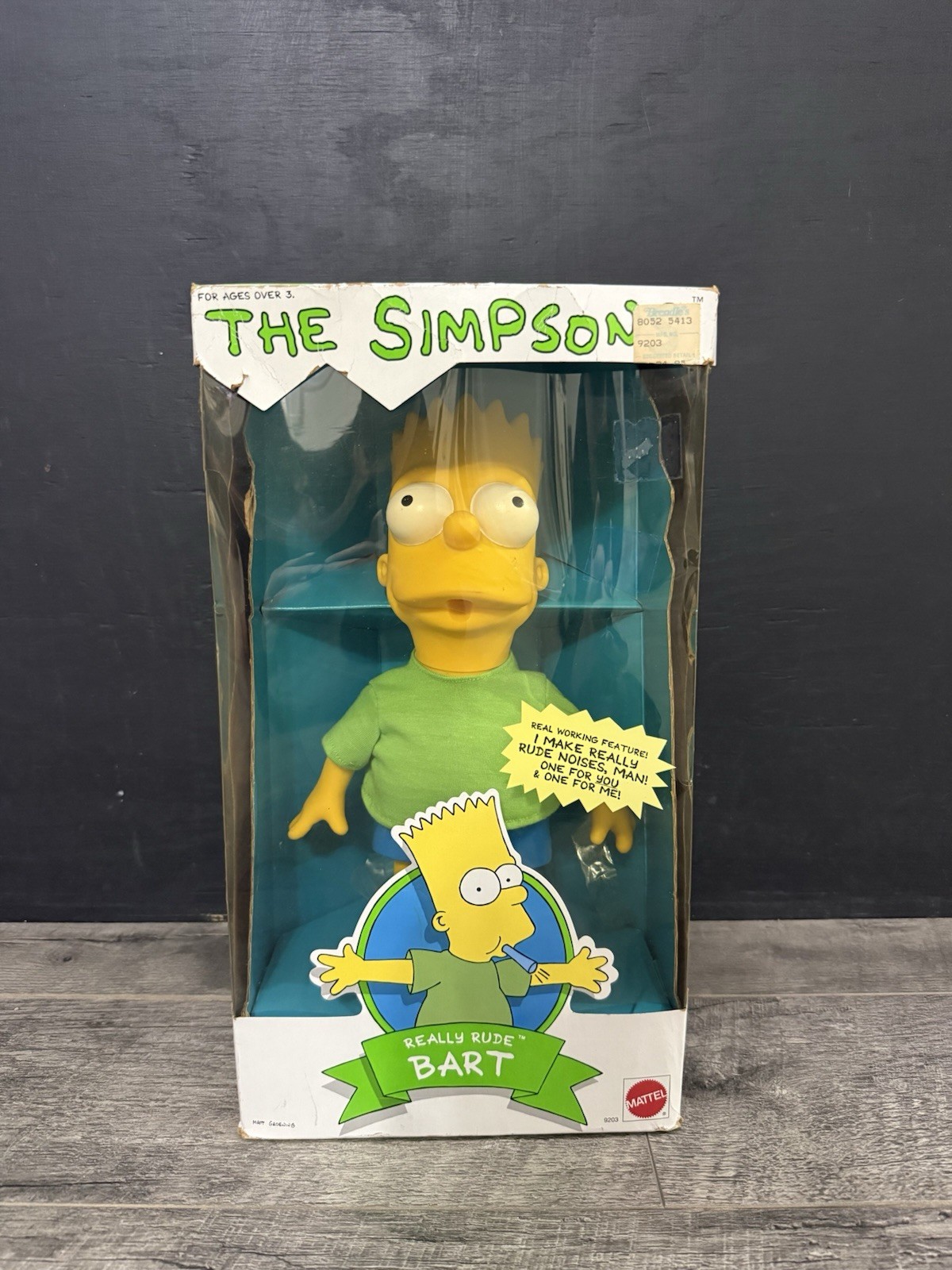 New Vintage The Simpsons 1990 Really Rude Bart Mattel 12\