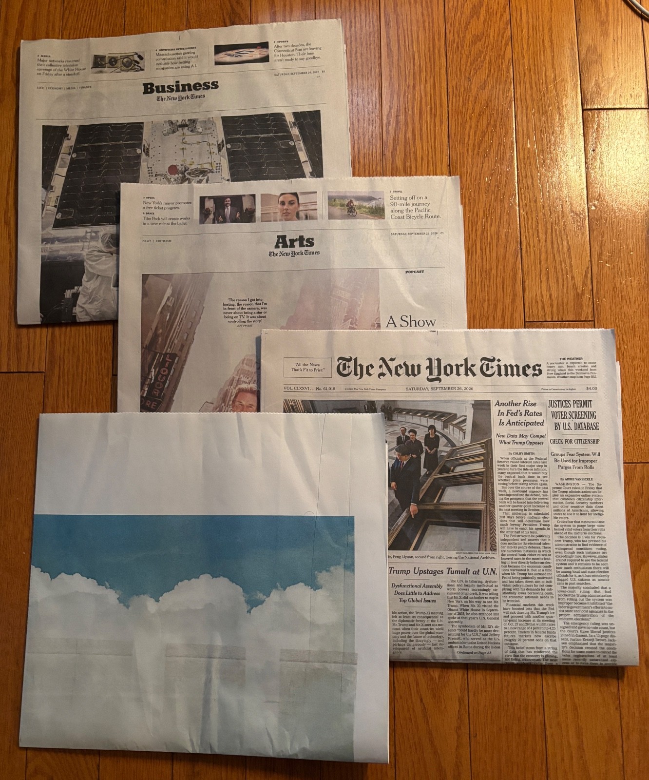 THE NEW YORK TIMES - September 26 2026 - William Eggleston insert  - newspaper