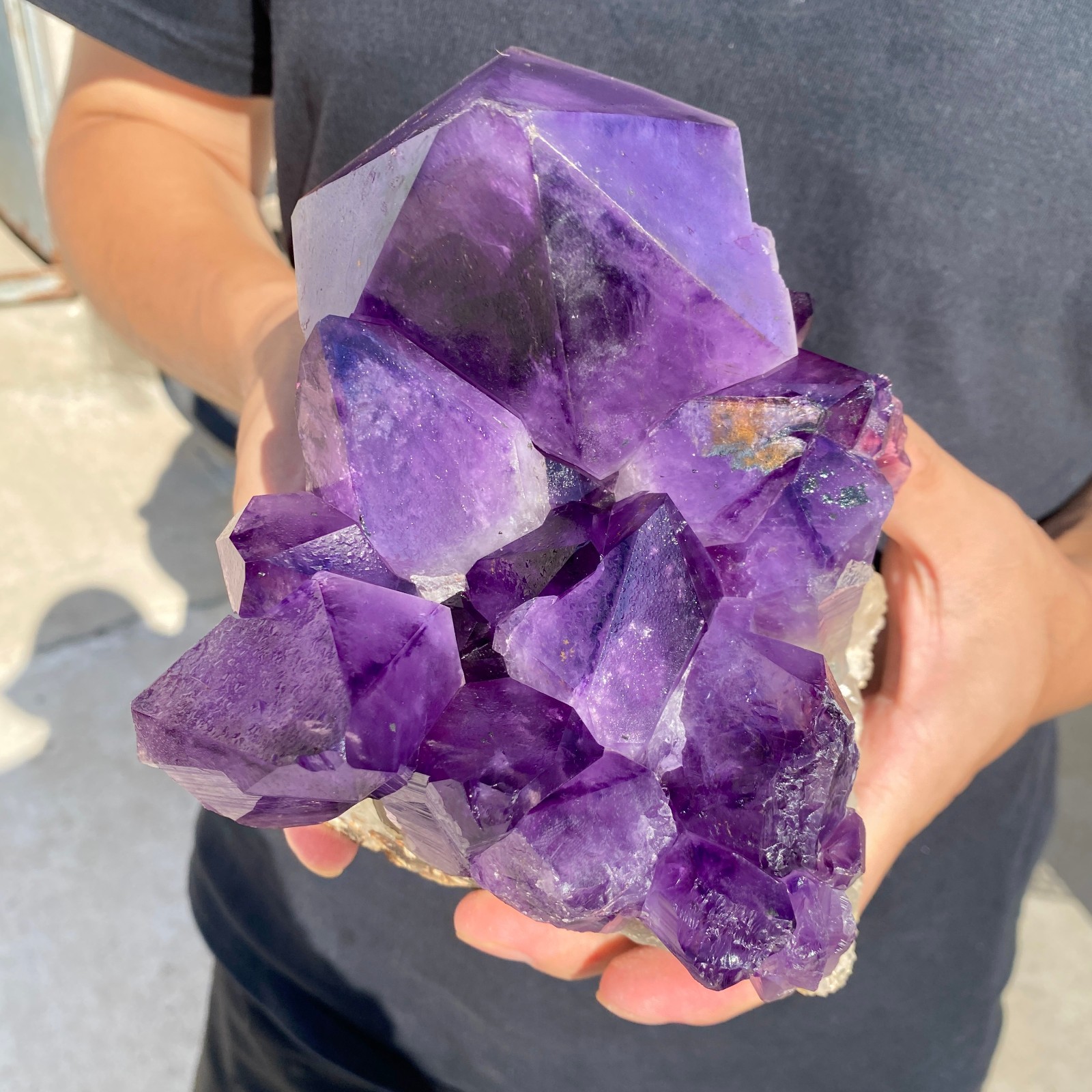 5.9lb Natural Amethyst Quartz cluster Crystal mineral specimen Healing
