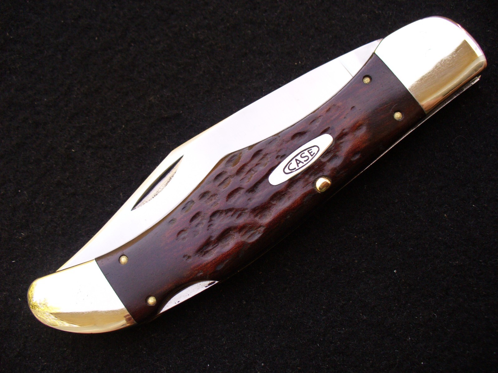 Vintage Case XX 6165L SS With a P172L SSP New Clasp Blade Used Very Good Hybrid