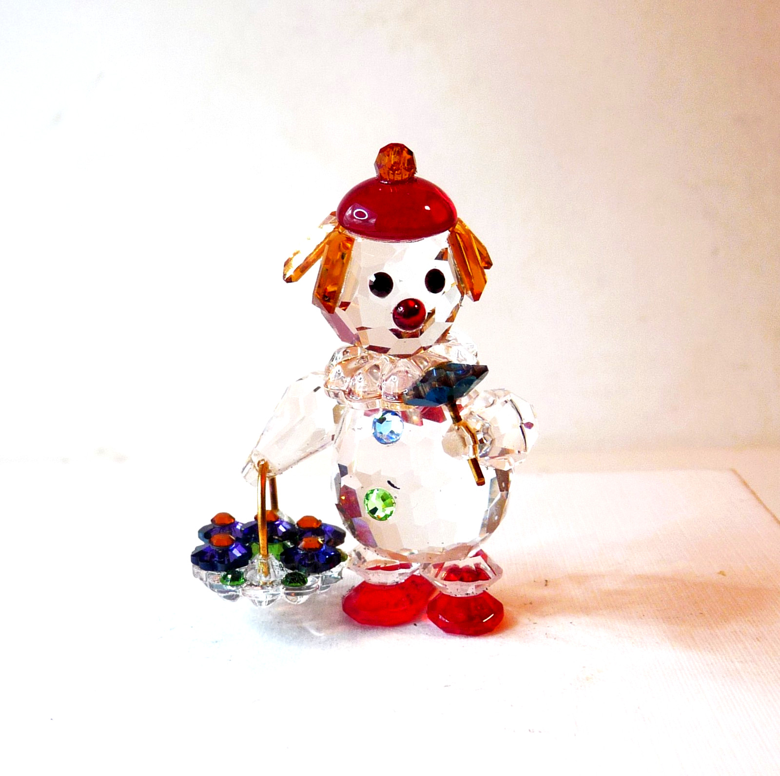 Rare Iris Arc Crystal Flower Clown 53-99802 w/Box