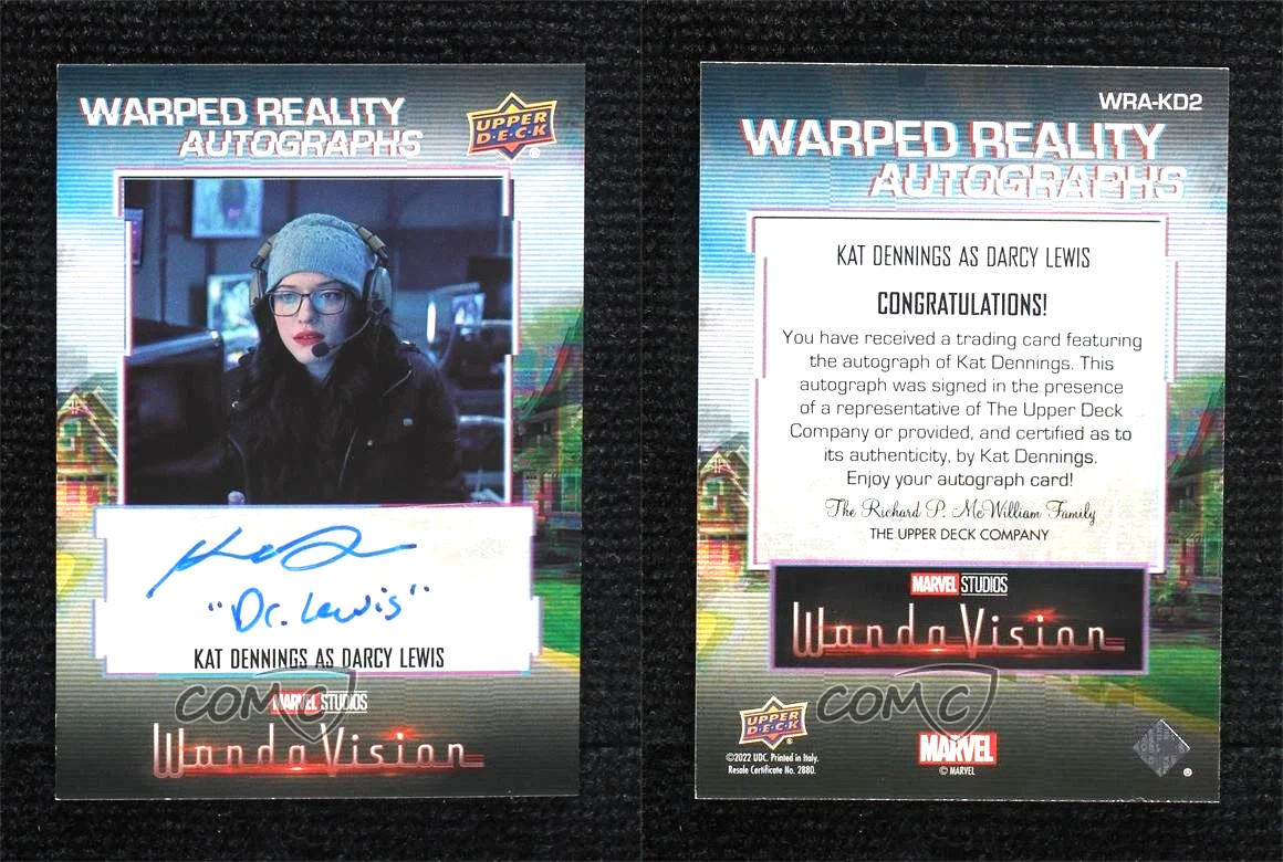 BRAND NEW 2022 Marvel WandaVision as Darcy Lewis Kat Dennings #WRA-KD2 Auto p1l