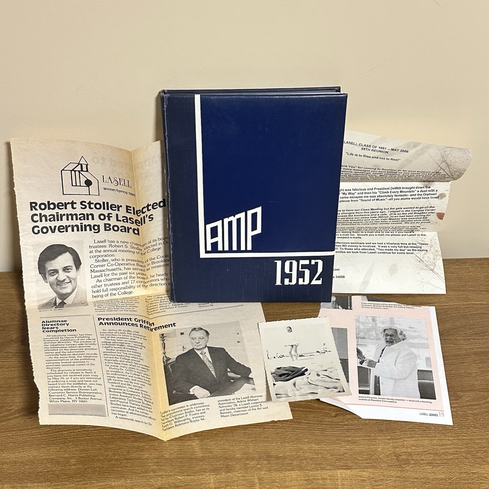 1952 Lasell Junior College Yearbook Lamp Auburndale Newton MA w/ Extras