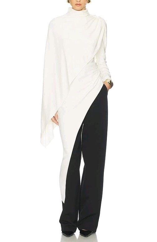 NEW HELSA Wilhelmina Cape Top in Cream Size XS $300