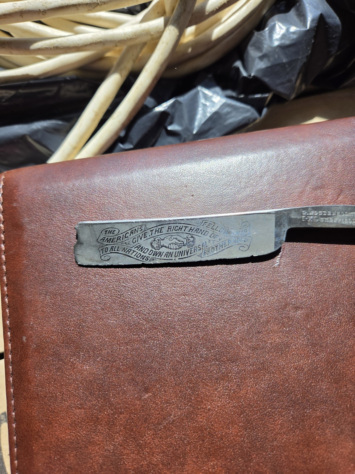 Antique G Wostenholm & Son IXL Universal Brotherhood Straight Razor Sheffield