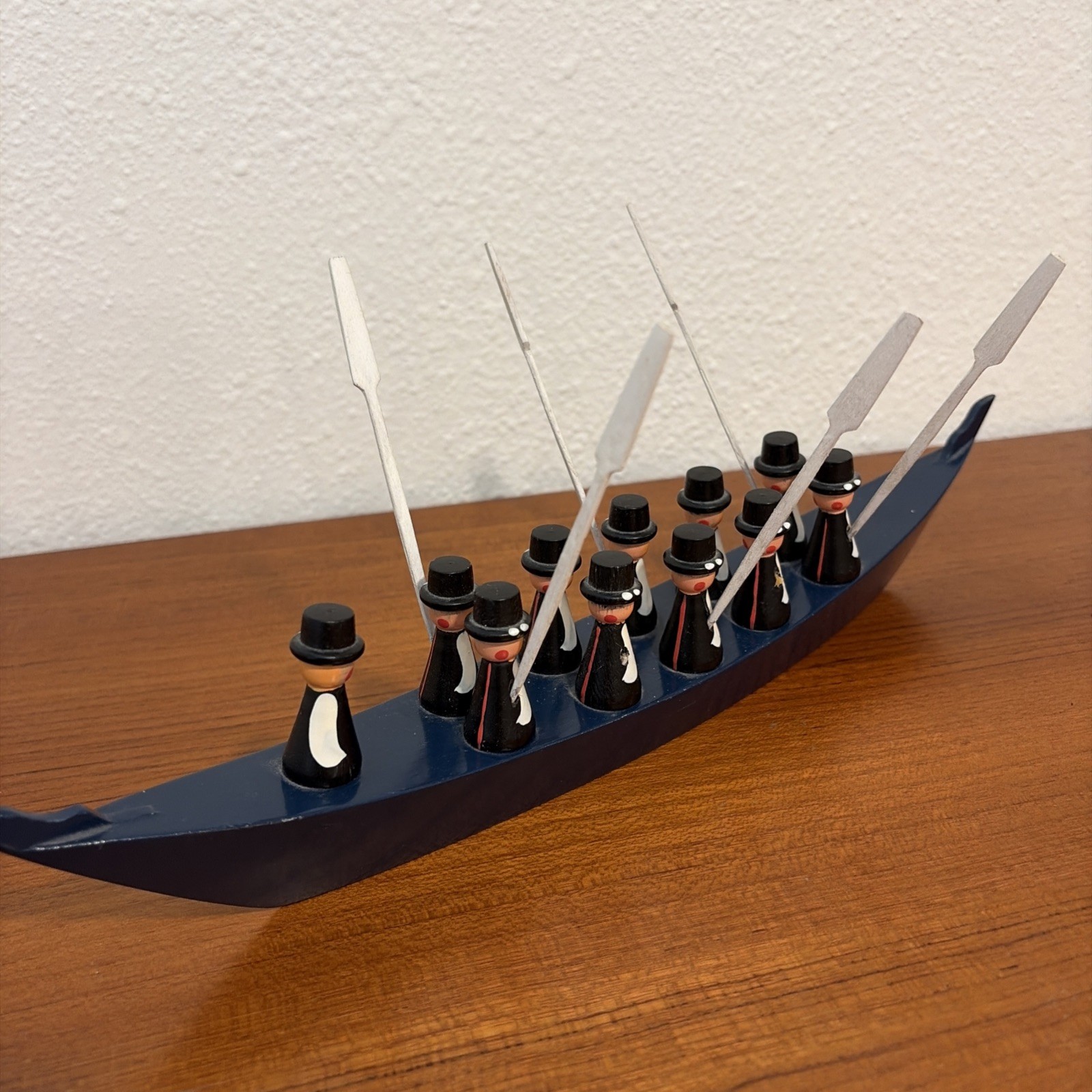 Vintage Swedish Wood Church Boat 13.5” JOBS SÖDERLUND of Svensk Slöjd Folk Art