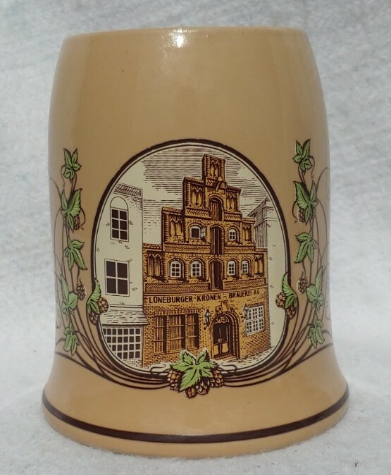 Vintage German Beer Stein Half Liter Rastal Mug Germany Lüneburg Kronen Brewery