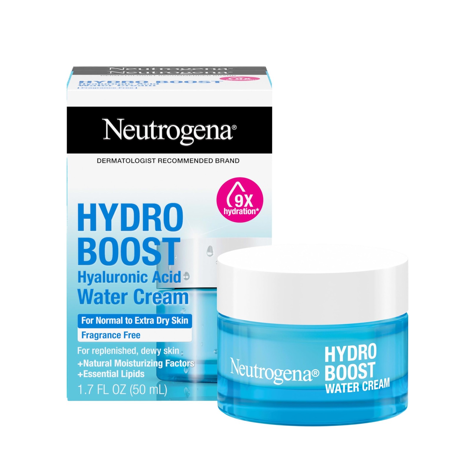 Neutrogena Hydro Boost Skincare Set, Hydro Boost Water Cream Face Moisturizer fo