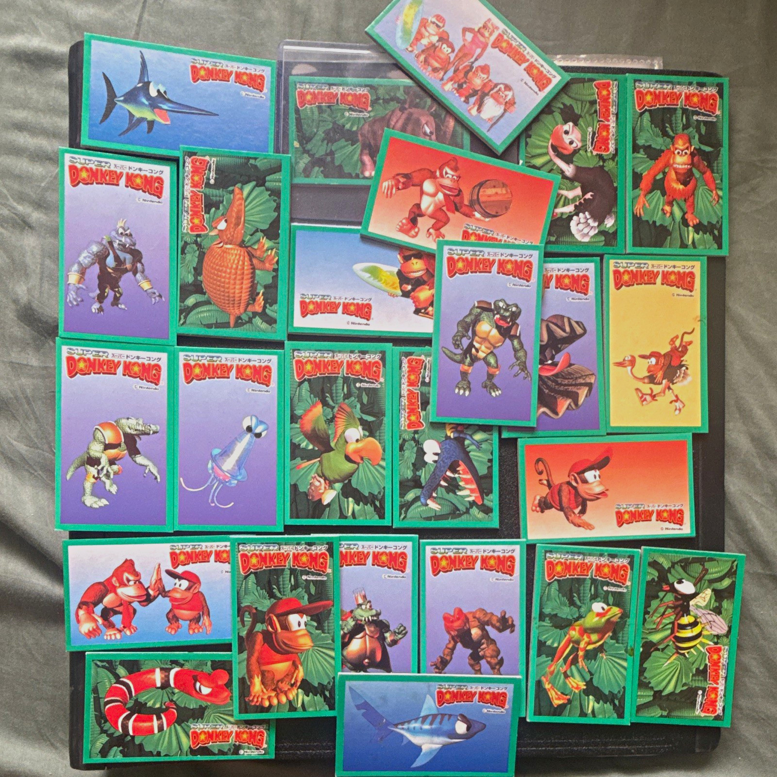 100% complete 1994-95 Super nintendo Donkey Kong menko cards Kankankakumenko