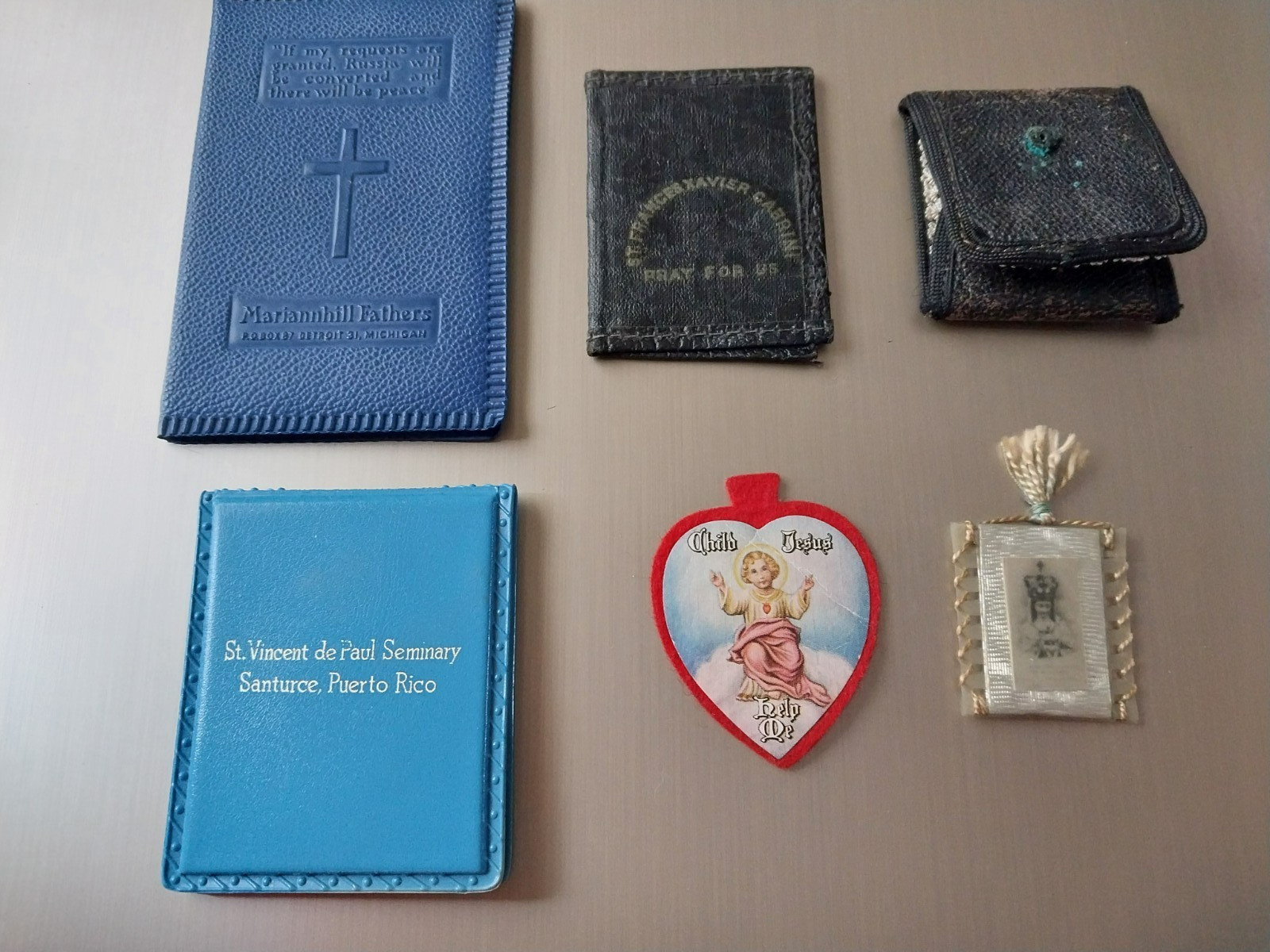 LOT OF 6 VINTAGE CATHOLIC CHRISTIAN POCKET SHRINES HOLY CARDS PRAYER CARDS