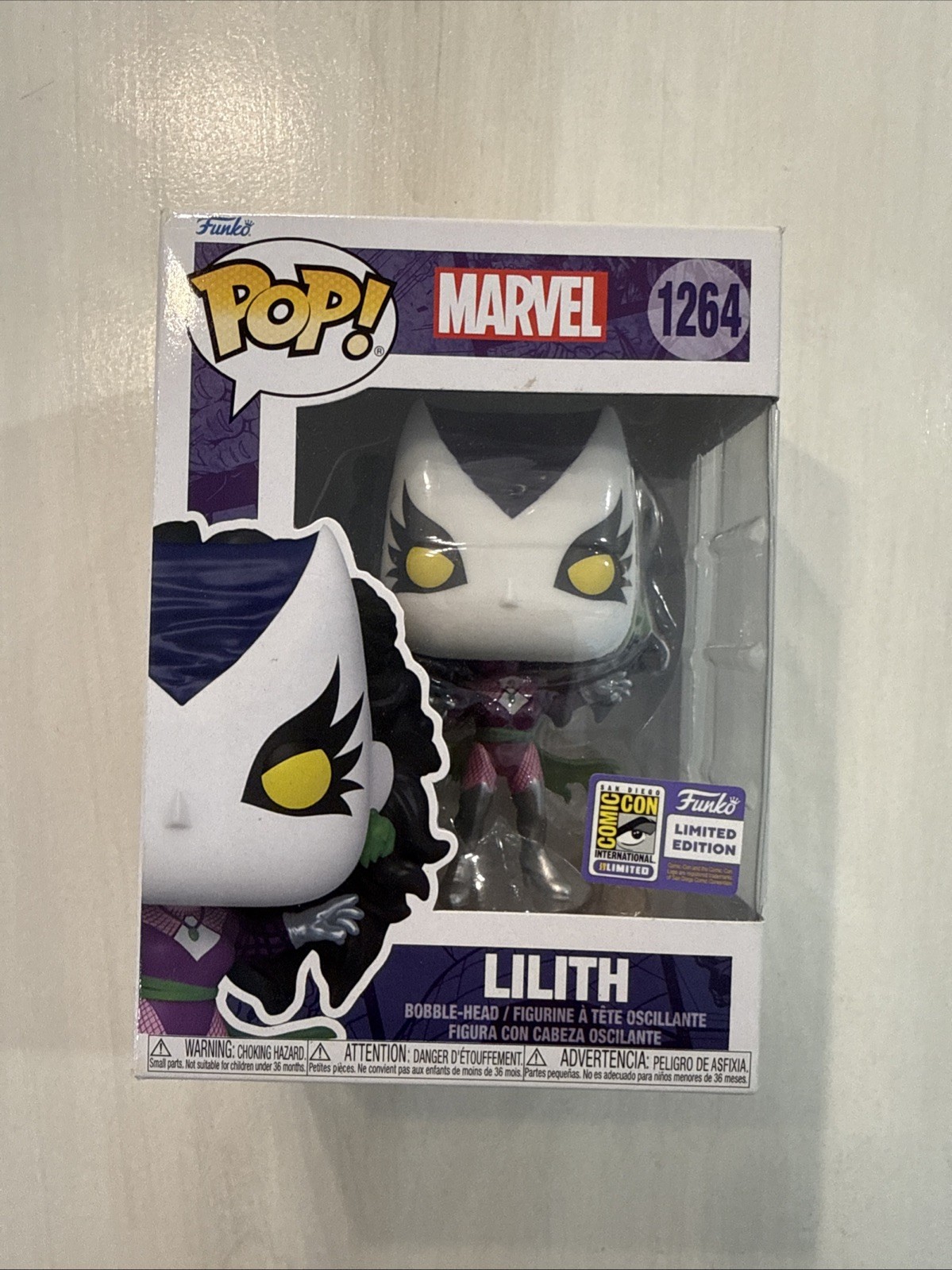 Funko Pop Marvel Lilith #1264 SDCC 2023 Official Con Exclusive LE Vaulted