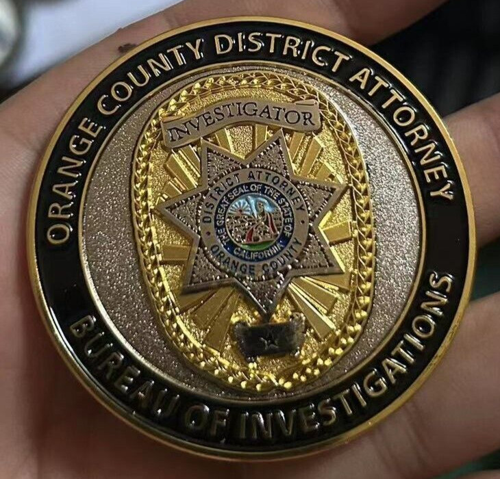 OCDA Orange County District Attorney Bureau of Investigations Challenge Coin