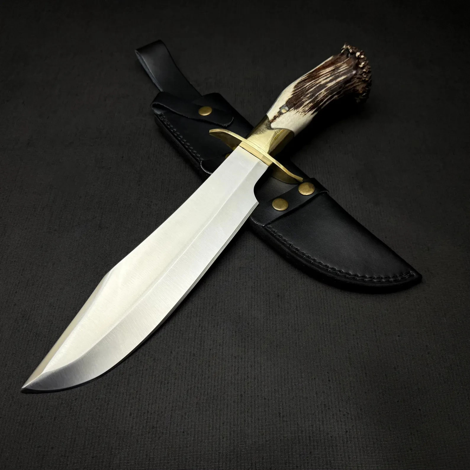 Handmade Inglourious Basterds Bowie Knife Replica Aldo Raine Knife Antler Handle