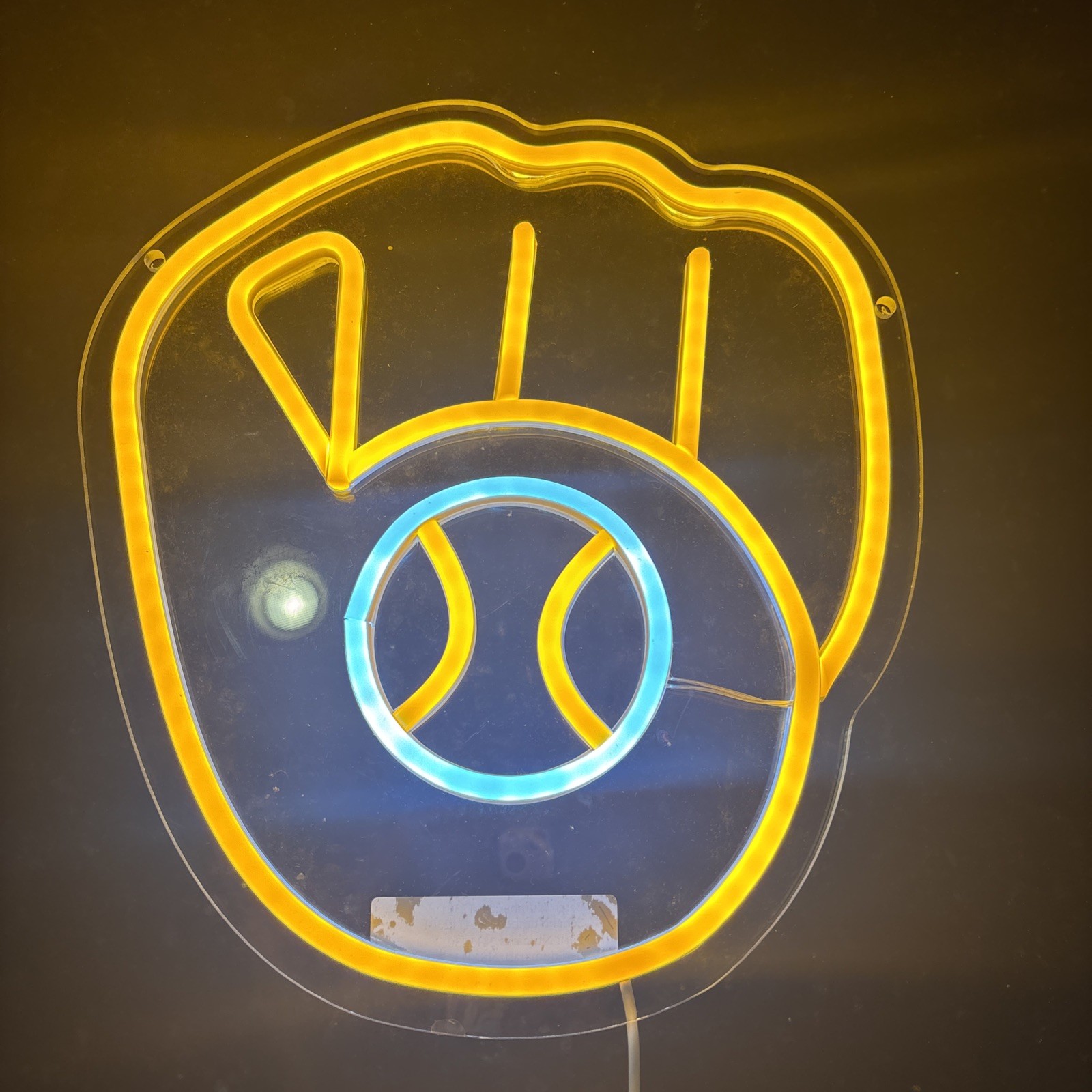 12”x12” Milwaukee Brewers Baseball Neon Sign Light 