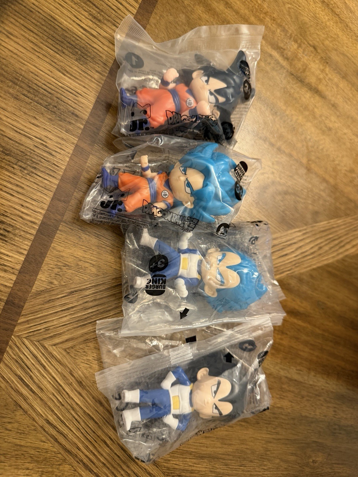 Dragon Ball Z Burger King Collectibles. A Set Of 4 Goku 1 & 2| Vegeta 1 & 2